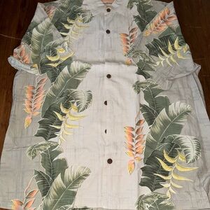 Tommy Bahama Peach and Yellow Floral Shirt